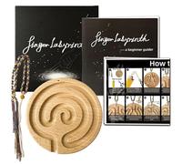Mindfulness Training Labyrinths Game Wooden Sensory Puzzle For Emotional Balance And Portable Wooden Finger Labyrinths For Calming