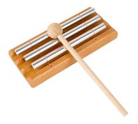 Mindfulness Trios Hand Bells with, 3 Tones Percussion Instrument Teacher Prayer Yoga Music Gift Energy Aluminum Tube Wind Chimes Three Tone Chimes Trios