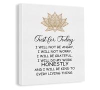 Mindfulness Wall-Art Just for Today Inspirational Spiritual Poster for Home(Unframed,08x12inch(20x30cm))