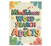 Mindfulness Word Search, Portable Brain Exercise Book, Relaxing Puzzle Activities, Engaging Word Find Games, Entertainment Set for Adults, Seniors, Teens, Home, Travel, Classroom, Leisure