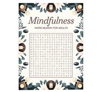 Mindfulness Word Search, Portable Brain Exercise Book, Relaxing Puzzle Activities, Engaging Word Find Games, Entertainment Set for Adults, Seniors, Teens, Home, Travel, Classroom, Leisure