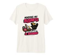 Minding My Business Funny Duck Unbothered Graphic Premium T-Shirt