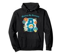 Minding My Business Patch Flower Bear Self-Care Anti-Social Pullover Hoodie