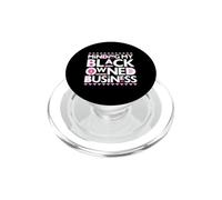 Minding My Own Black Business Supporting Breast Cancer Pink PopSockets PopGrip for MagSafe