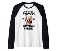 Minding My Woman Owned Business Female Entrepreneur boss Raglan Baseball Tee