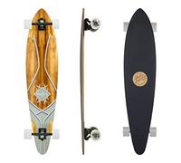 Mindless Core Pintail Red & Gum | 44” Longboard 7 Ply Canadian Maple W Extra Stability 7” Trucks | 76mm Wheels | Beautiful Veneer Each Board Unique All-Rounder Board for Beginners to Advanced Riders