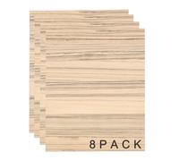 mindmed 8 Pack Selected A4 Certified Natural Wood Laser Cutting Plywood Craft Plate with Natural Mountain Pattern CNC Cutting Painting DIY Craft Hollow Bassenhu