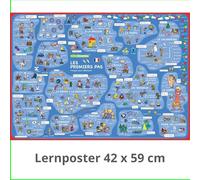 mindmemo Poster - Les premiers pas - Français pour débutants - French for beginners - DinA2 PremiumEdition