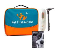 MINDPET-MED Pet First Aid Kit for Dogs, Cats, Rabbits and Other Animals with Thermometer, Syringe, Otoscope, Perfect for Home Care and Outdoor Travel Emergencies