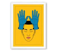 Mind's Architecture Modern Framed Wall Art Print A4 (29.7×21cm) White, Wall Decor for Living Room, Bedroom, Office & Home, Ready to Hang, Art Gift