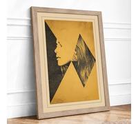 Mind's Geometry Modern Framed Wall Art Print A4 (29.7×21cm) Oak, Wall Decor for Living Room, Bedroom, Office & Home, Ready to Hang, Art Gift