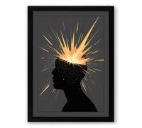 Mind's Illumination Modern Framed Wall Art Print A1 (84.1×59.4cm) Black, Wall Decor for Living Room, Bedroom, Office & Home, Ready to Hang, Art Gift