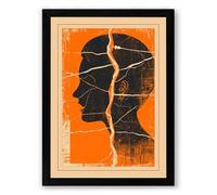 Minds in Dialogue Modern Framed Wall Art Print A1 (84.1×59.4cm) Black, Wall Decor for Living Room, Bedroom, Office & Home, Ready to Hang, Art Gift