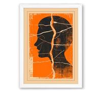 Minds in Dialogue Modern Framed Wall Art Print A1 (84.1×59.4cm) White, Wall Decor for Living Room, Bedroom, Office & Home, Ready to Hang, Art Gift