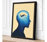 Mind's Journey Minimalist Canvas Wall Art Print 30x20 Inch (76 x 51 cm)