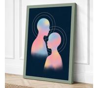 Minds Meeting Canvas Wall Art Print 24x16 Inch