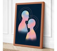 Minds Meeting Canvas Wall Art Print 36x24 Inch