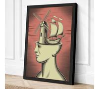 Mind's Voyage Steampunk Canvas Wall Art Print 18x12 Inch (46 x 30 cm)