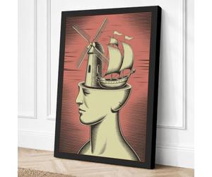Mind's Voyage Steampunk Canvas Wall Art Print 18x12 Inch (46 x 30 cm)