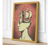 Mind's Voyage Steampunk Canvas Wall Art Print 24x16 Inch