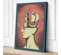Mind's Voyage Steampunk Canvas Wall Art Print 24x16 Inch
