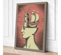 Mind's Voyage Steampunk Canvas Wall Art Print 30x20 Inch (76 x 51 cm)