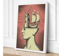 Mind's Voyage Steampunk Canvas Wall Art Print 36x24 Inch