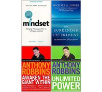 Mindset Carol Dweck, Surrender Experiment, Awaken The Giant Within, Unlimited Power 4 Books Collection Set