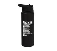 Mindset Growth Motivational Quote Inspiration Positivity Stainless Steel Insulated Water Bottle
