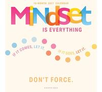 Mindset is Everything 2027 Wall Calendar 30x30cm, 4 Month 2028 Preview Page | 30x30cm, Thick Paper, Home & Office Organiser, Large Monthly Grid, 3 Languages & Marked Holidays, 4 Month 2028 Preview Page