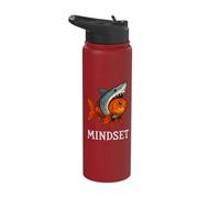 Mindset is Everything Inspirational Mind Motivational Quote Stainless Steel Insulated Water Bottle