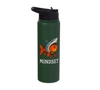 Mindset is Everything Inspirational Mind Motivational Quote Stainless Steel Insulated Water Bottle
