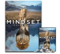 Mindset Is Everything Lion Jigsaws 1000 Pieces for Adults Jigsaw Puzzles Brain Teaser Game for Teenagers, Perfect 50x75CM/19.68x29.52inch