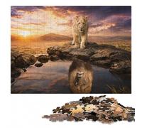 Mindset Is Everything Lion Wooden Jigsaw Puzzle for Adults | Colour and shape sorting: a clear section-by-section approach over several sessions.