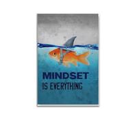 Mindset is Everything Poster Room Decor Aesthetic Poster Artistic Poster for Bedroom Living Room Walls 08x12inch(20x30cm) Unframe-Style