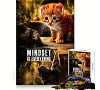Mindset Is Everything Puzzles for Teenagers 1000 Pieces Mental Boost Fine Detail Fun Challenge Room Decor (38x26cm)