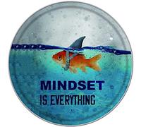 Mindset is Everything Vintage Style Round Metal Tin Sign Home,Living Room,Kitchen,Dining Room,Bedroom,Farmhouse,Wall Decoration 12x12 inches