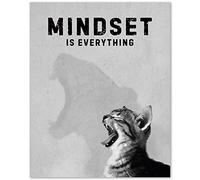 Mindset is Everything Wall Art Prints - Unframed 8x10 in - Motivational Quotes Decor and Cute Signs for Office - Inspirational Poster with Positive Message for Home - Motivational Quotes Office Prints