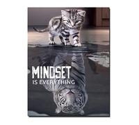 Mindset is Everything Wall Art Tiger Office Room Wall Art Success Quotes Framed Canvas Print (12x16inch, Tiger Success)