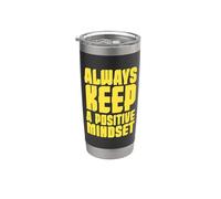 Mindset Positivity Art Inspirational Mind Motivational Quote Stainless Steel Insulated Tumbler