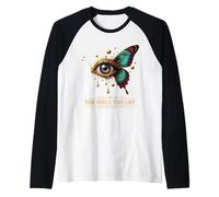 Mindset Vision Butterfly Surreal Art Raglan Baseball Tee