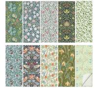 Mindsoft 20 Pcs Dinner Cloth Napkins 15.7" x 15.7" Linen Watercolor Washable Floral Cloth Napkins Soft Absorbent Square Table Top Decoration for Kitchen, Party, Wedding, Restaurant, Gifts Bulk