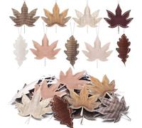 Mindsoft 30 Pcs Fall Tree Autumn Decoration Maple Leaf Decor Thanksgiving Tree Ornaments 3D Fabric Maple Leaf Hanging Ornaments Fall Harvest Decoration for Home Classroom Autumn Party