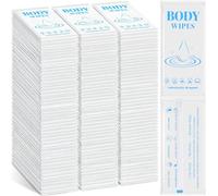 Mindsoft 500 Pcs Large Body Wipes Bulk, 7.09" x 9.84",Individually Wrapped Body Wipes No Rinse Wet Wipe Adult Disposable Bodies Shower Wipe for Homeless Care Package Supplies Men Women Hygiene Items