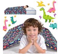 Mindsoft Sensory Sheet Bed Sheet for Kids Adults Toddler Dinosaur Blanket, Twin Size Breathable Stretchy Comfortable Sleeping Bedding Christmas Compression Sheets for Kids Twin