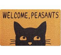 Mindsoft Welcome Doormat Cat Rug Front Door Funny Rug for Home Indoor Outdoor Holiday Decoration 18 x 30 Inch (Welcome Peasants)