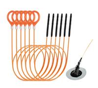 Mindu Drain Snake 6 Pack, 30 Inch Flexible Drain Unblocker Tool with Drain Spiral Cleaning Hook Sticks, Hair Clog Remover for Sink, Shower & Tub, Powerful Hair Clog Remover