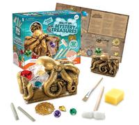 MindWare Dig It Up Discoveries Pirate Mystery Treasure Chest: Giant Discovery Project for Kids - Dig Up 13 Treasures - Includes a Bonus Dig, 2 Chisels and 1 Poster Filled with Pirate Facts and Lore