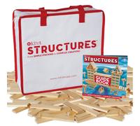 MindWare KEVA Structures 400 Planks - Free-Form 3D Building kit for Kids - Create Your own Architecture Designs with Simple Wood Blocks