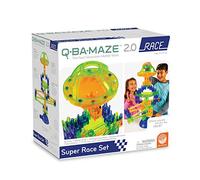 MindWare Q-Ba-Maze Rally Racing - Kit Includes Includes 44 Cubes, 1 Marble Vortex, 8 Straight-Away Rails, Turbo Launcher, Marbles and More - Ages 6 and Up